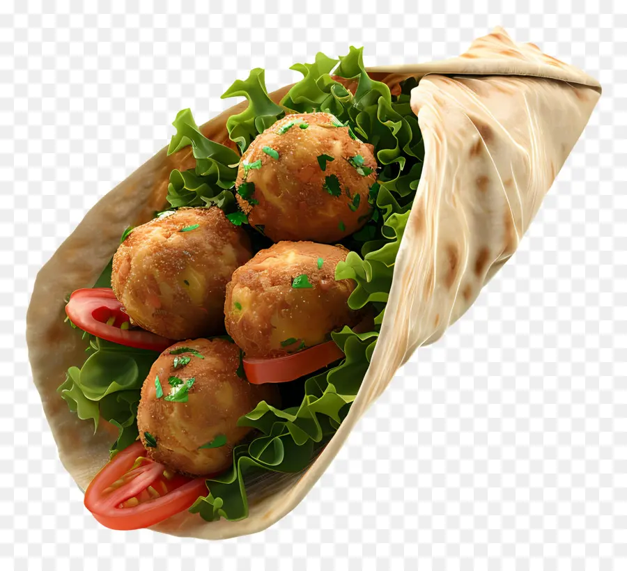 Bungkus Falafel，Membungkus PNG