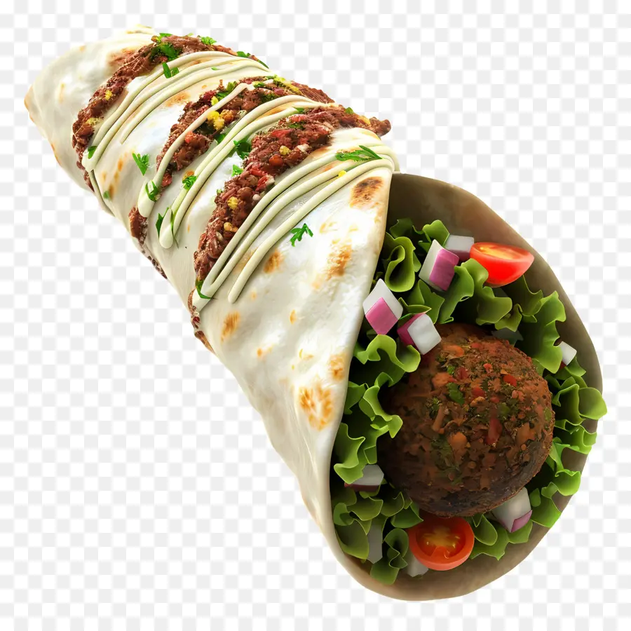 Bungkus Falafel，Bungkus Sandwich PNG