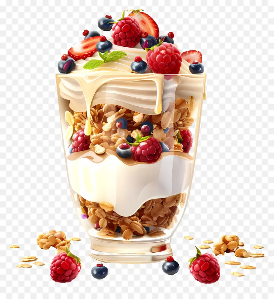 Parfait Yogurt，Yoghurt Parfait PNG