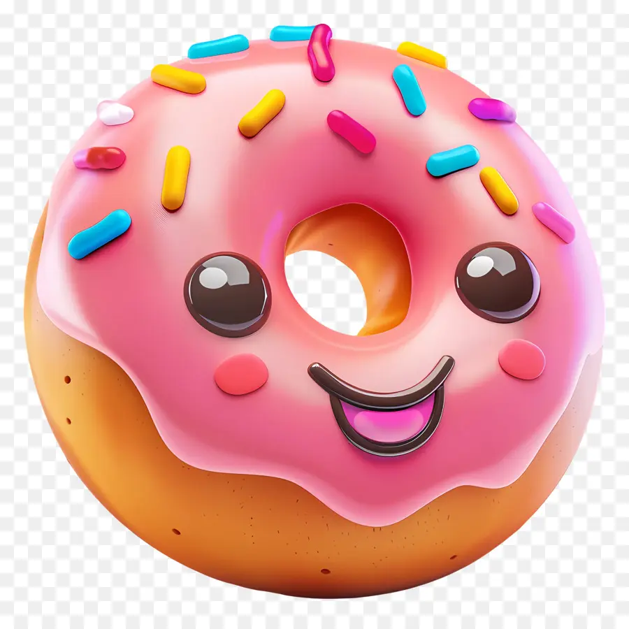 Donat Yang Lucu，Donat Tersenyum PNG