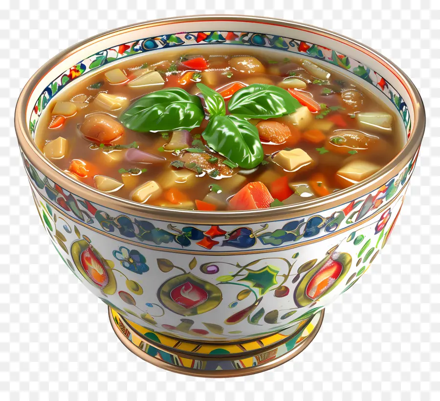 Sup Minestrone，Sup Dekoratif PNG