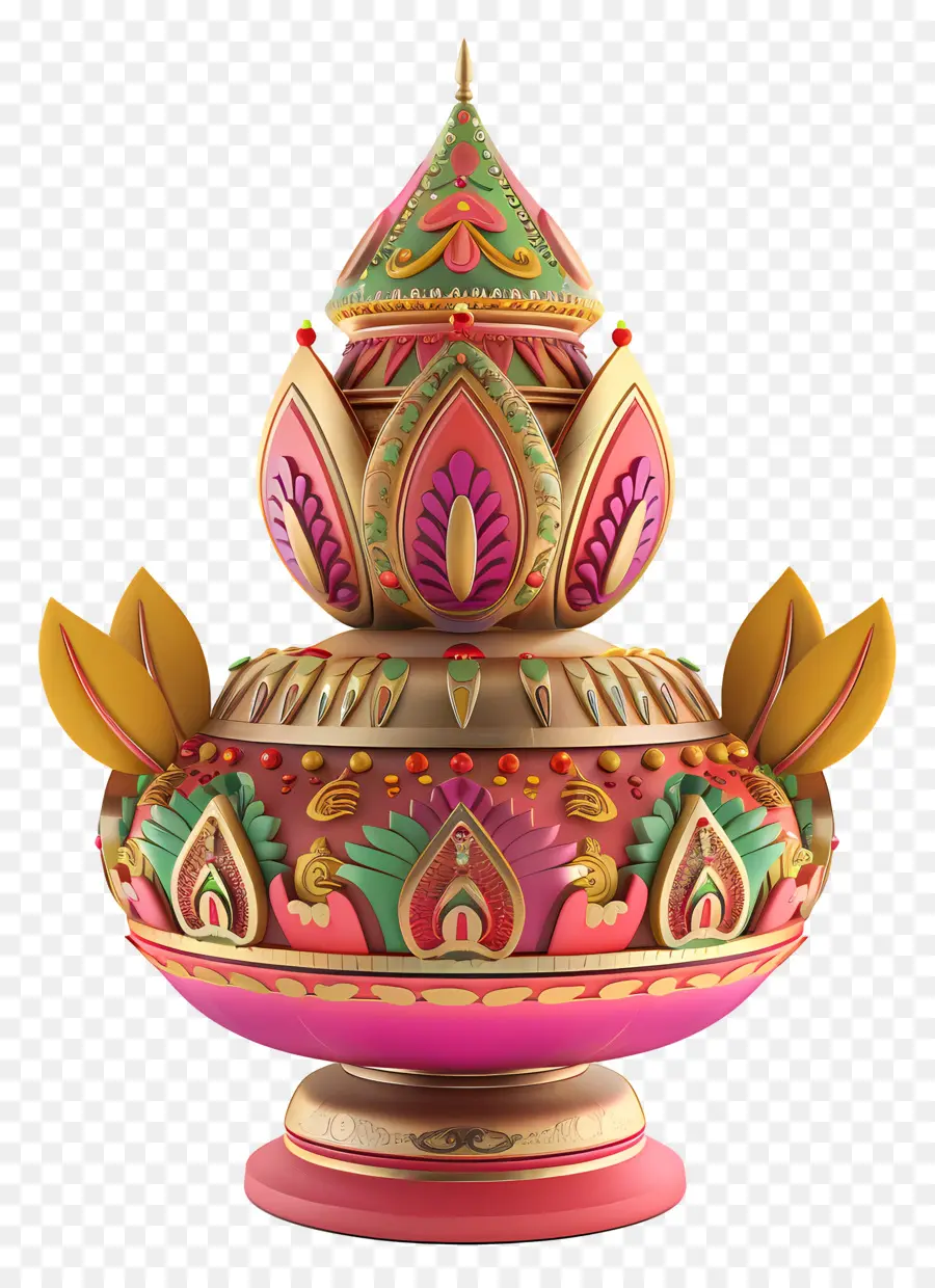 Puja Kalash，Pot Dekoratif PNG