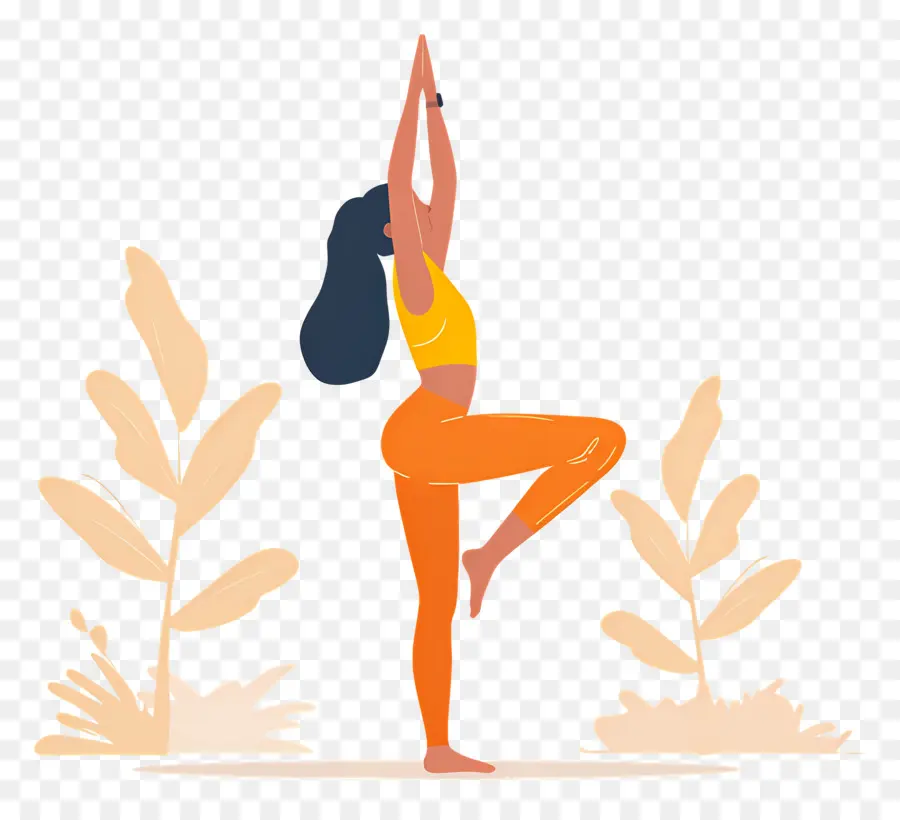 Gadis Melakukan Yoga，Pose Yoga PNG