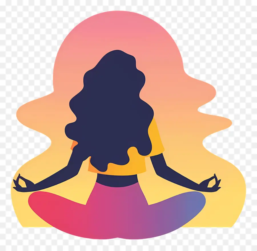 Meditasi Yoga Gadis，Wanita Meditasi PNG