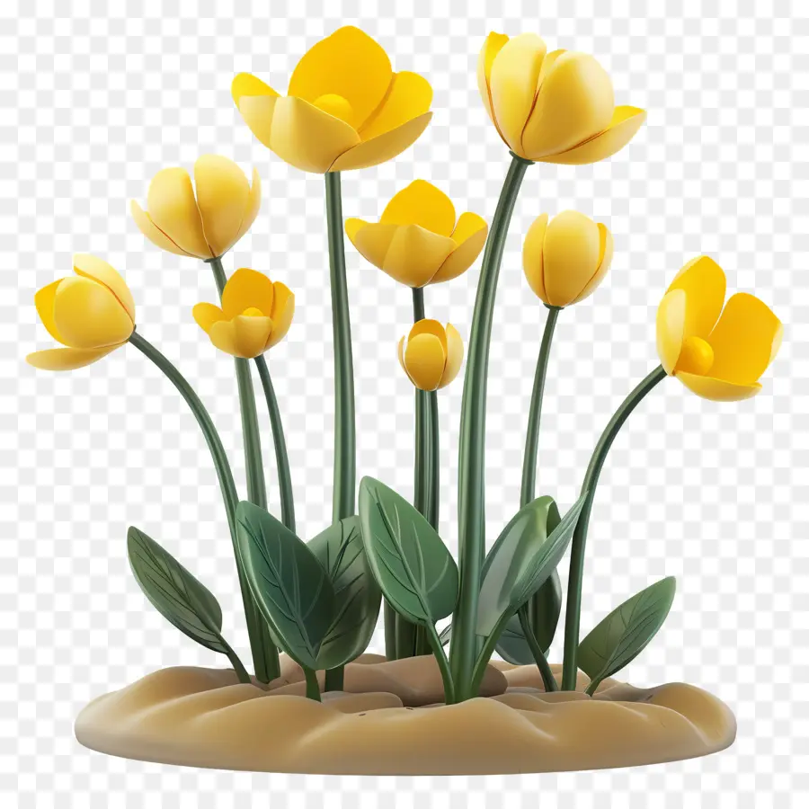 Bunga Kuning，Tulip Kuning PNG