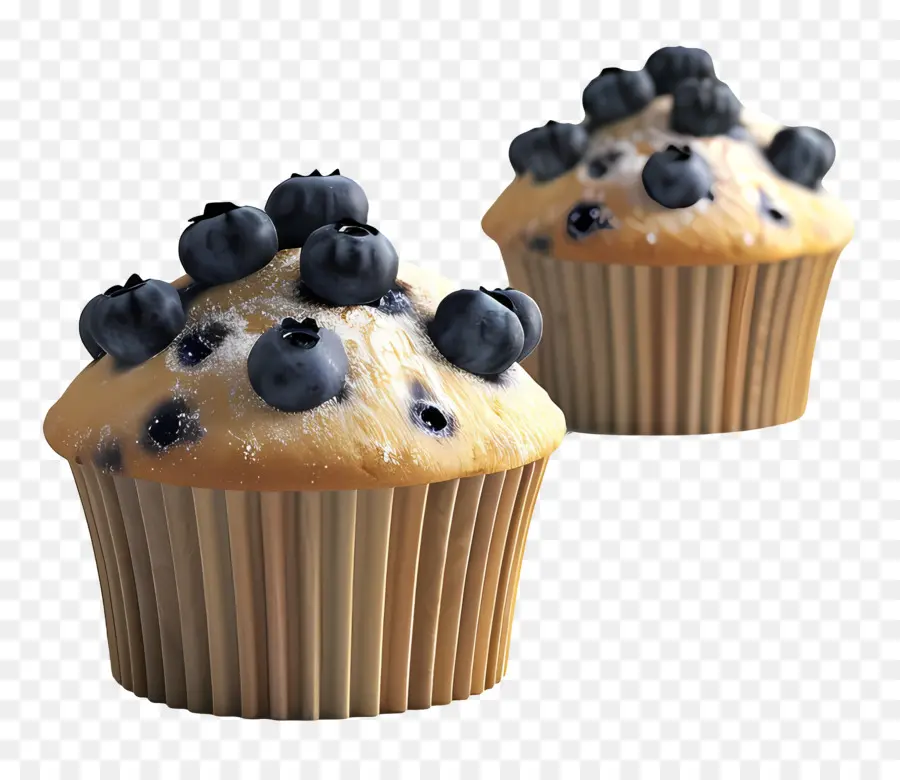 Muffin Blueberry，Dipanggang PNG