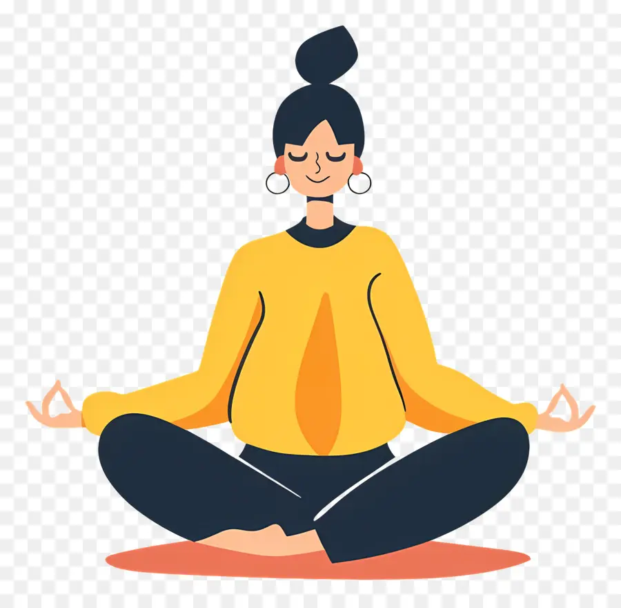 Meditasi Yoga Gadis，Wanita Meditasi PNG