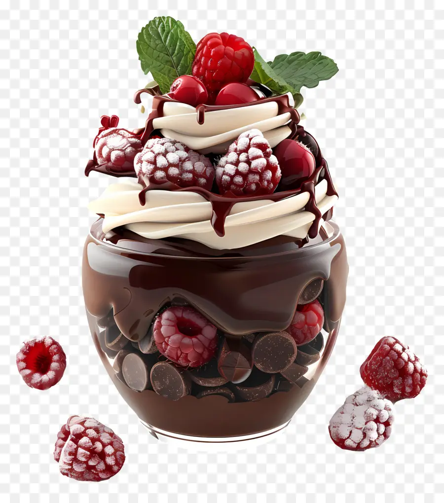 Parfait Coklat，Hidangan Penutup PNG