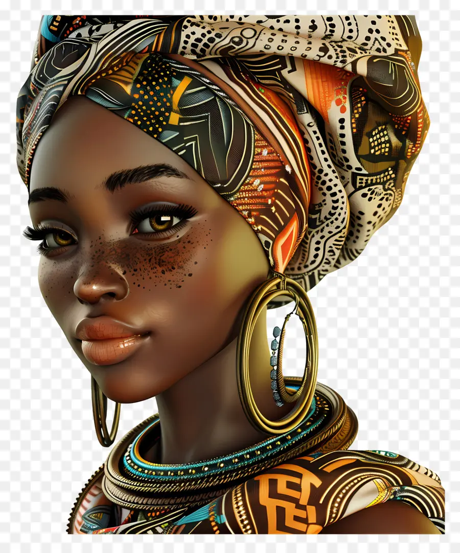 Wanita Afrika，Wanita Animasi PNG