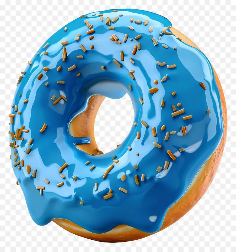 Donat Biru，Donat PNG