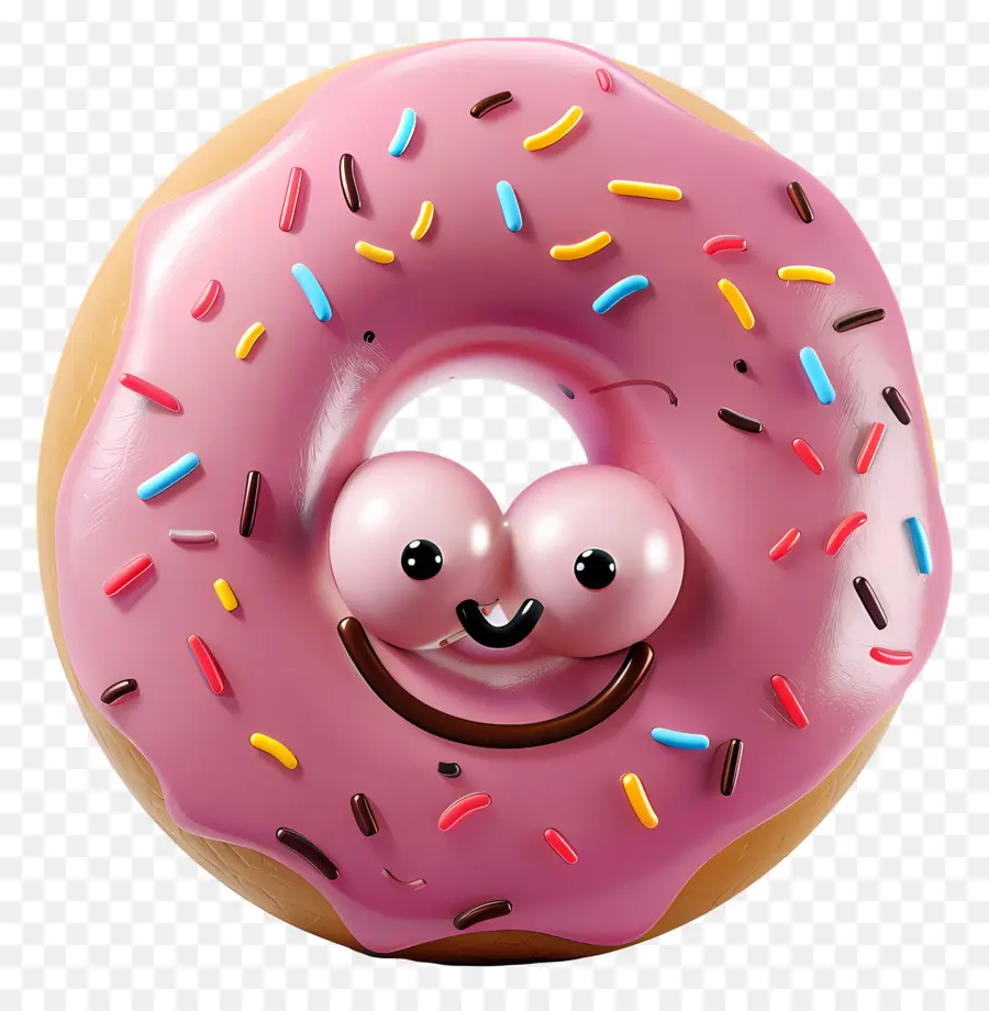 Donat Yang Lucu，Donat Tersenyum PNG