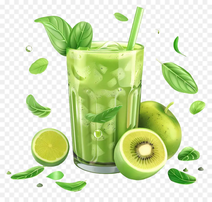 Smoothie Hijau，Kiwi PNG