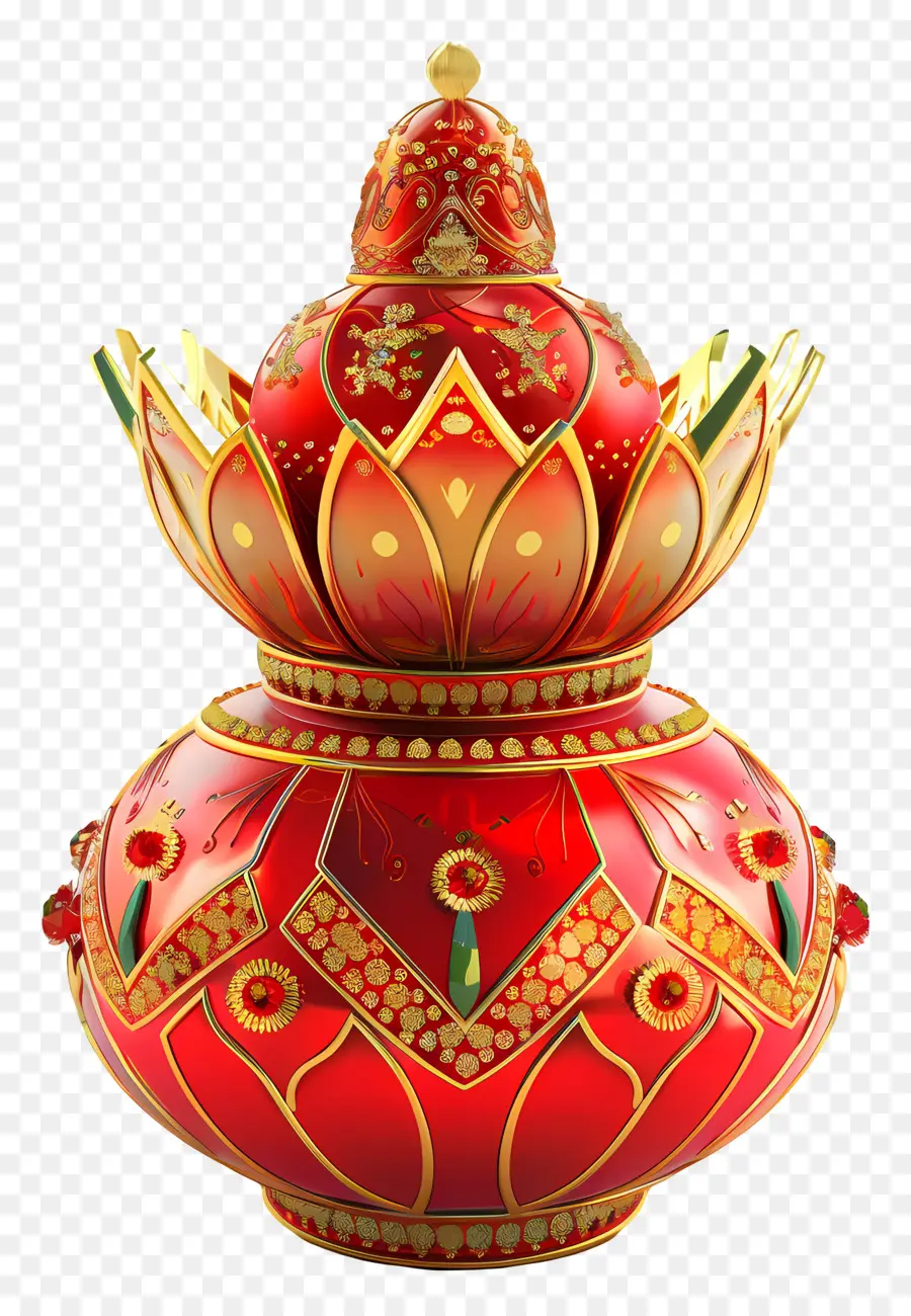 Puja Kalash，Pot Dekoratif PNG