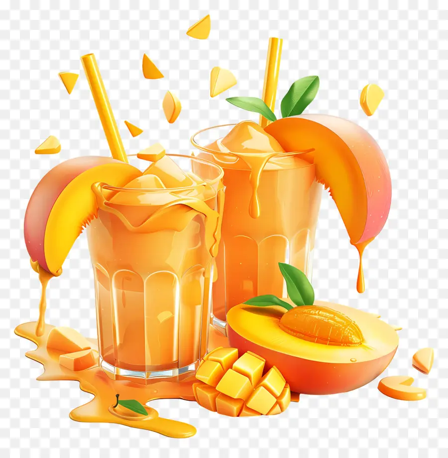 Smoothie Mangga，Jus Mangga PNG