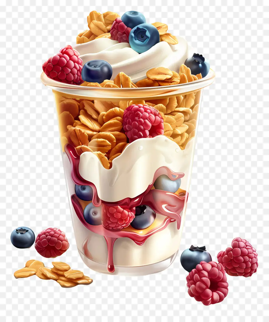 Parfait Yogurt，Yoghurt Parfait PNG