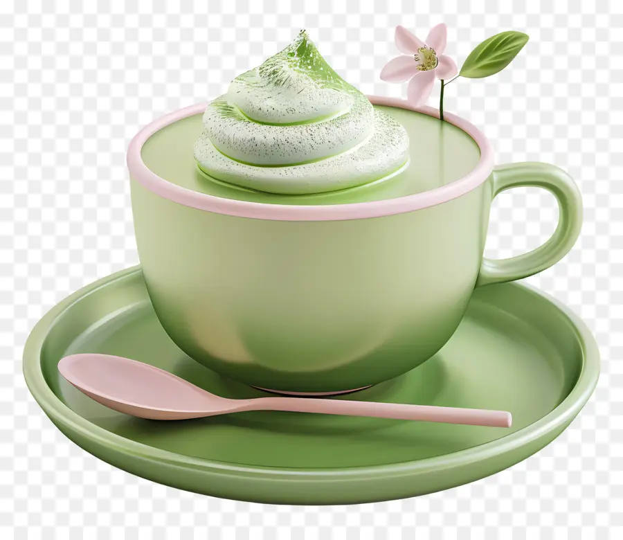 Teh Matcha，Cangkir Teh Hijau PNG