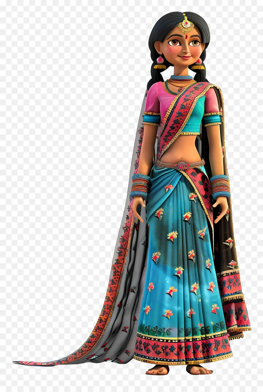 Wanita Gujarati India，Gadis Tradisional PNG