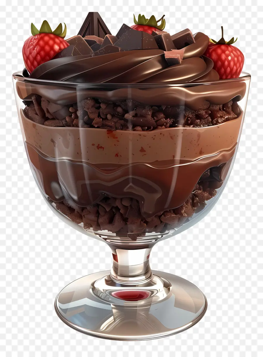 Parfait Coklat，Makanan Penutup Coklat PNG