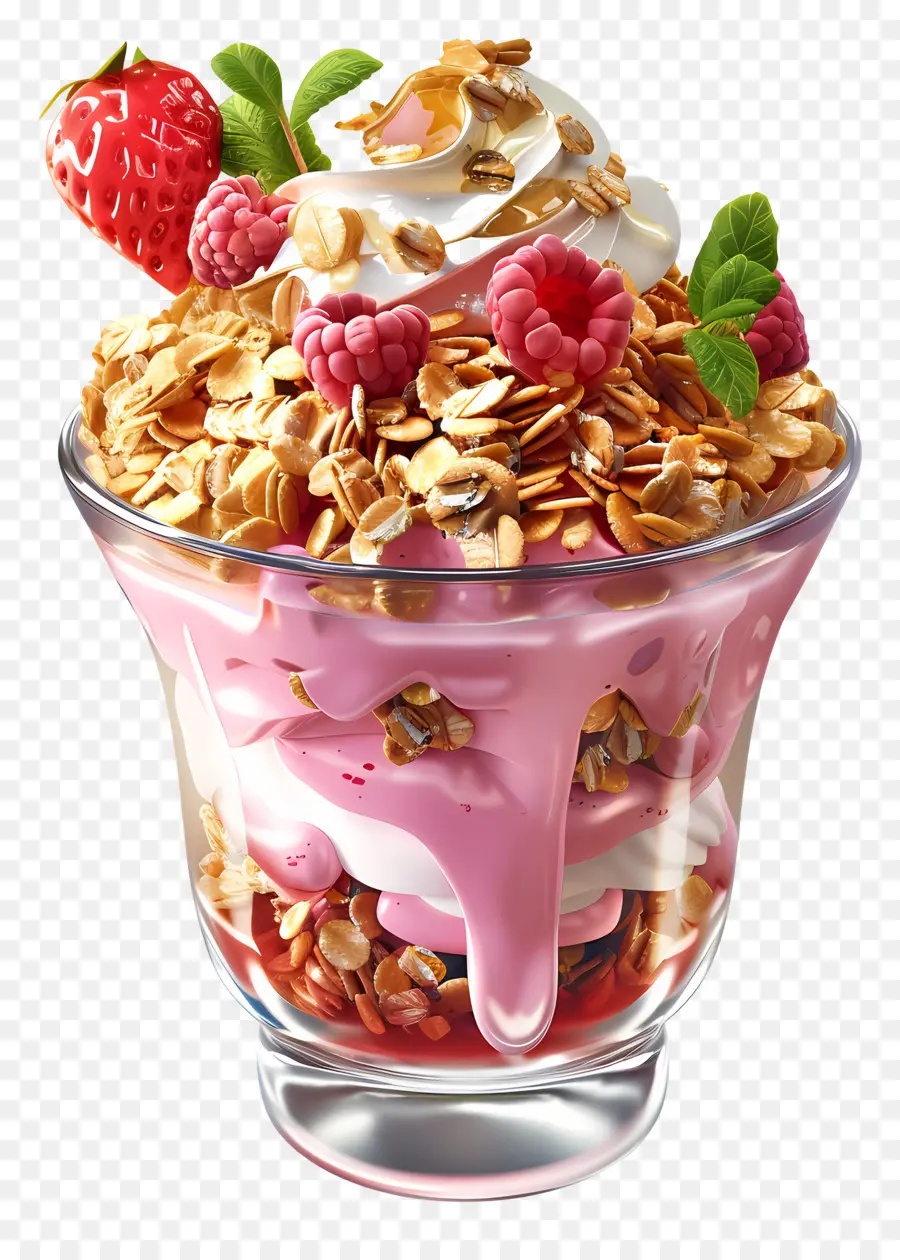 Parfait Yogurt，Yoghurt Parfait PNG