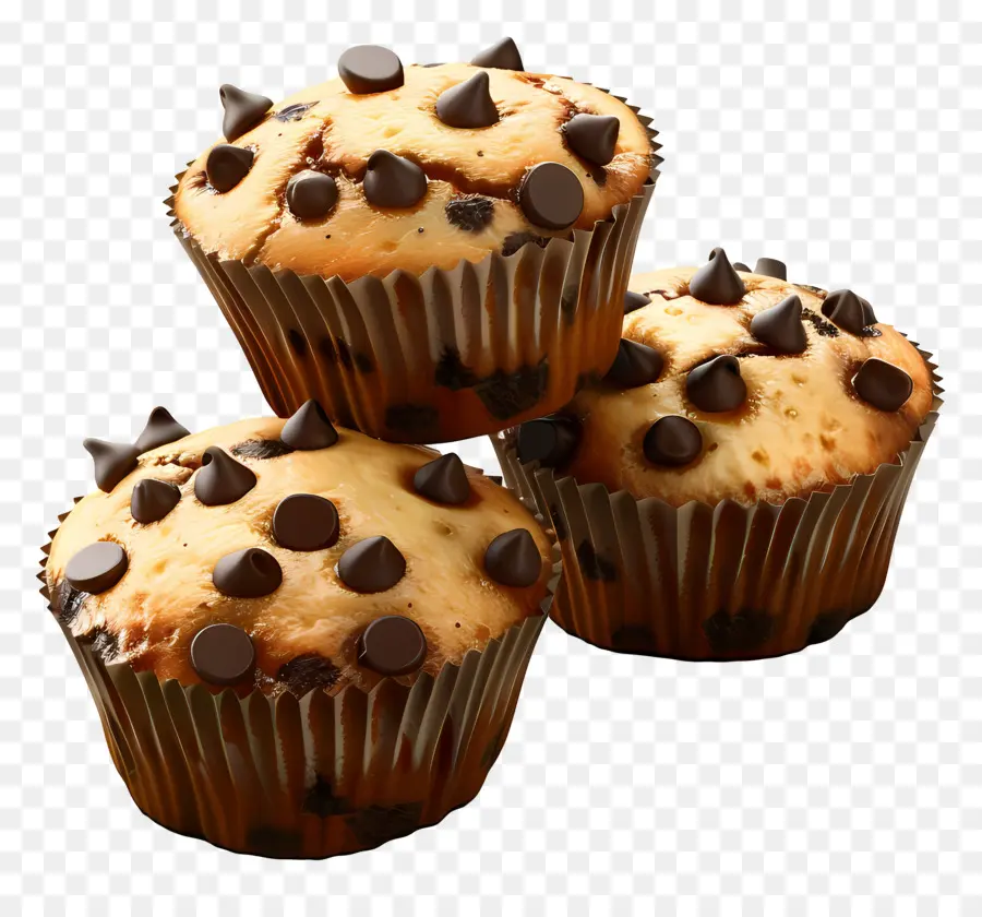 Muffin Keping Coklat，Dipanggang PNG