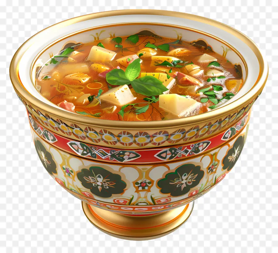 Sup Minestrone，Sup Dekoratif PNG