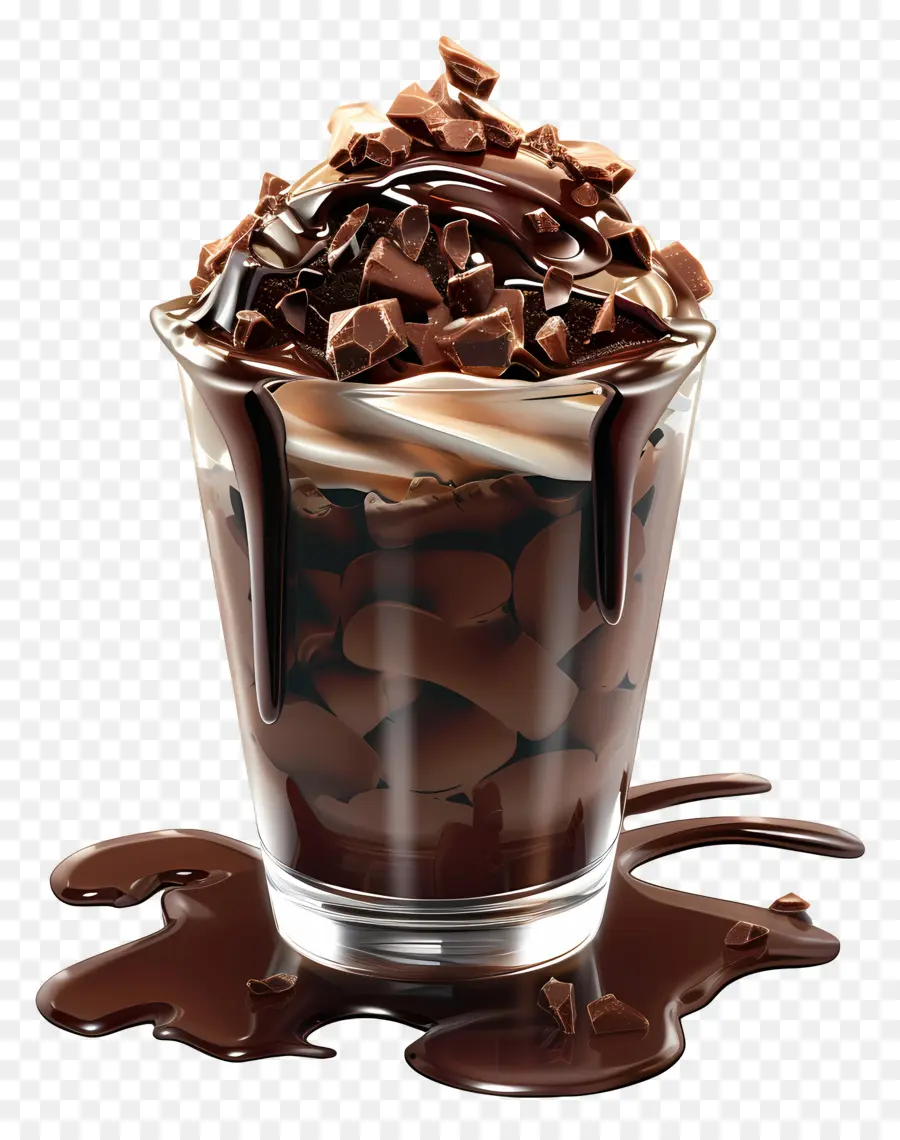 Parfait Coklat，Milkshake Coklat PNG