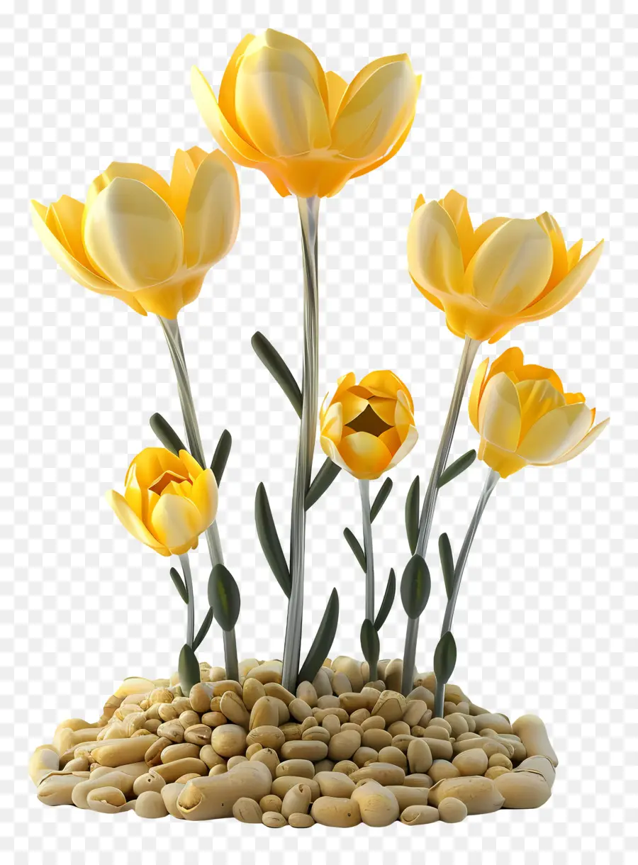 Bunga Kuning，Tulip Kuning PNG