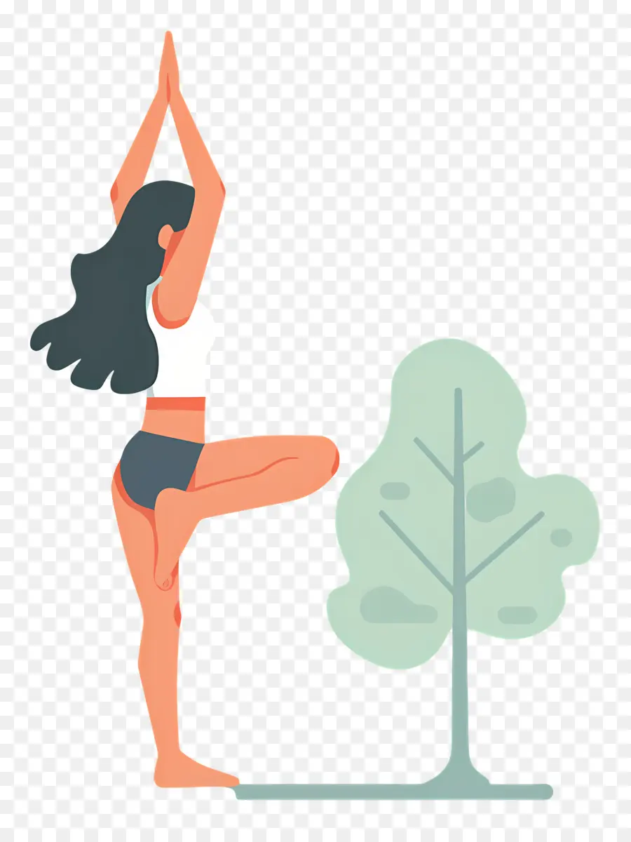 Gadis Melakukan Yoga，Pose Yoga PNG