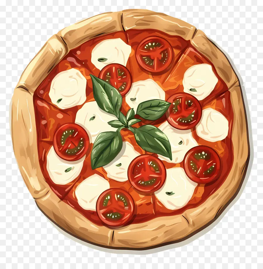 Pizza Margherita，Pizza PNG