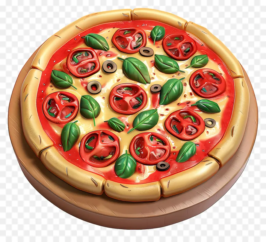 Pizza Margherita，Pizza PNG