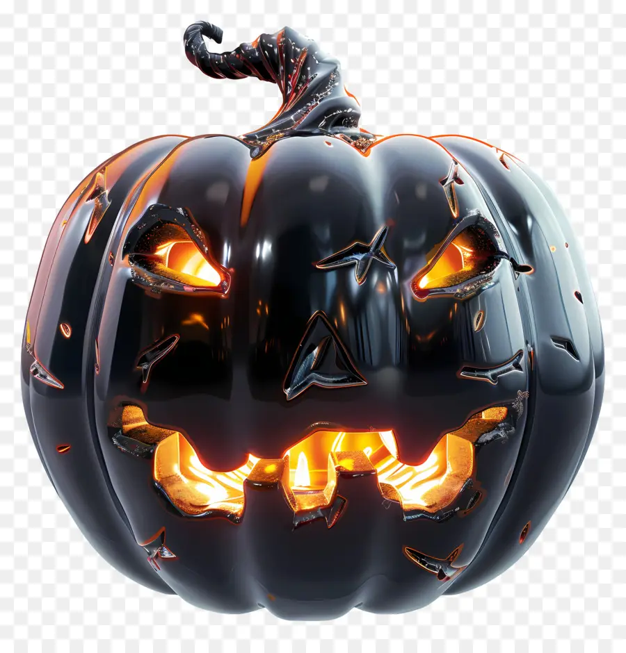 Labu Halloween Bersinar，Jack O' Lantern PNG