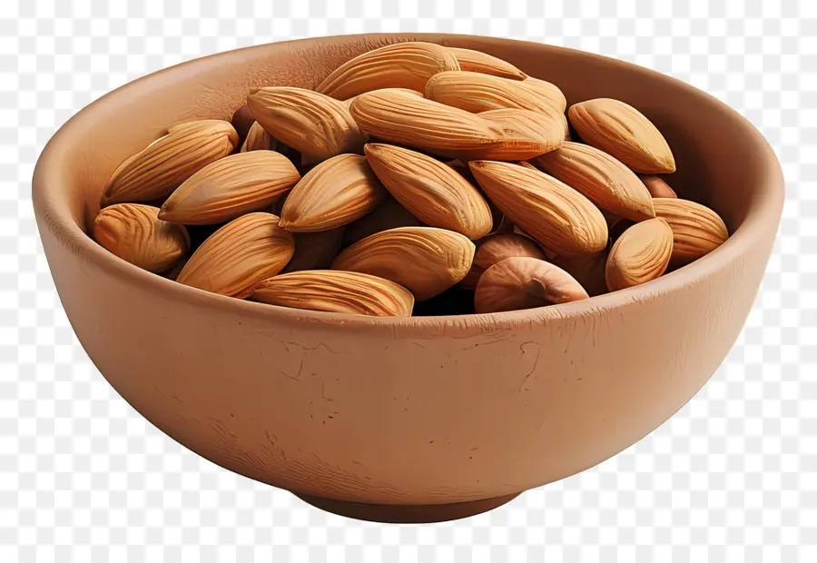 Mangkuk Almond，Kacang Almond PNG