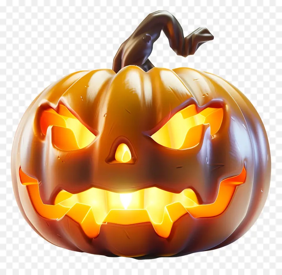 Labu Halloween Bersinar，Jack O' Lantern PNG