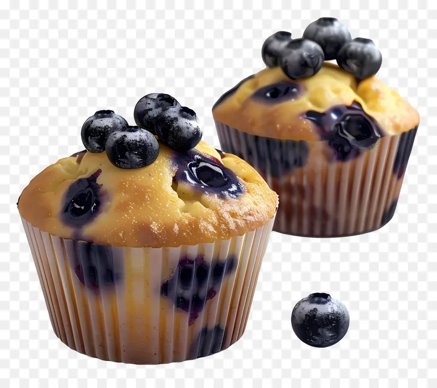 Muffin Blueberry，Dipanggang PNG