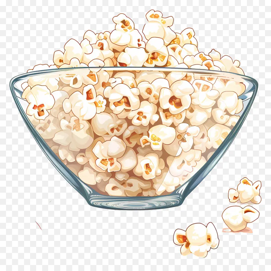 Semangkuk Popcorn，Jagung Meletus PNG