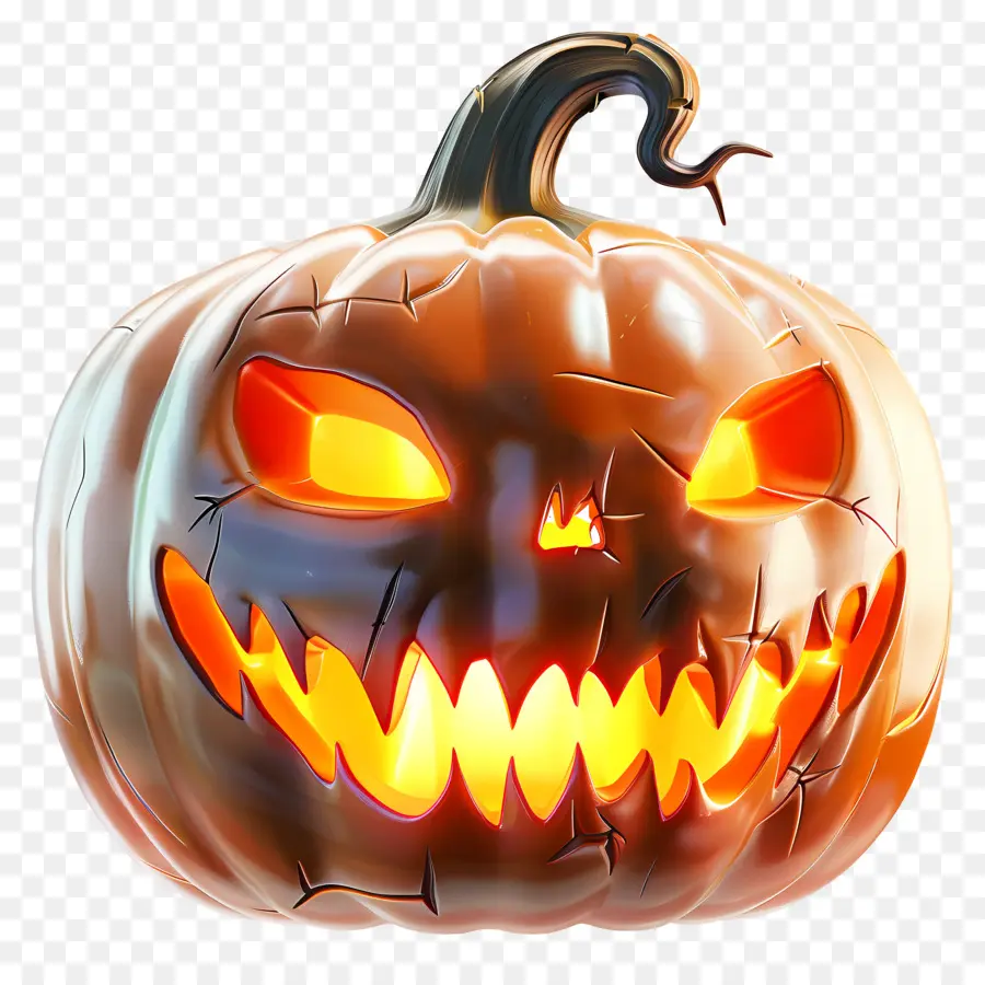 Labu Halloween Bersinar，Pohon Labu PNG