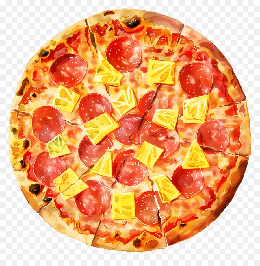 Pizza Hawaii，Potongan Pizza PNG