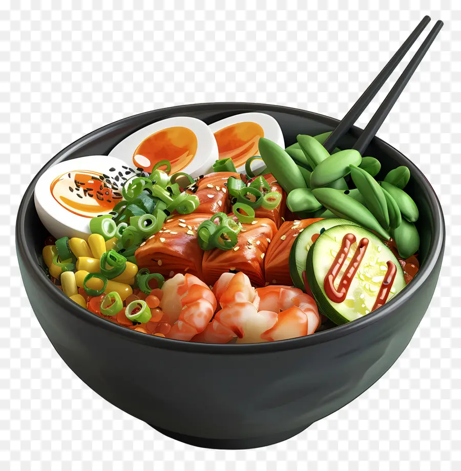 Mangkuk Poke，Mangkuk Ramen PNG