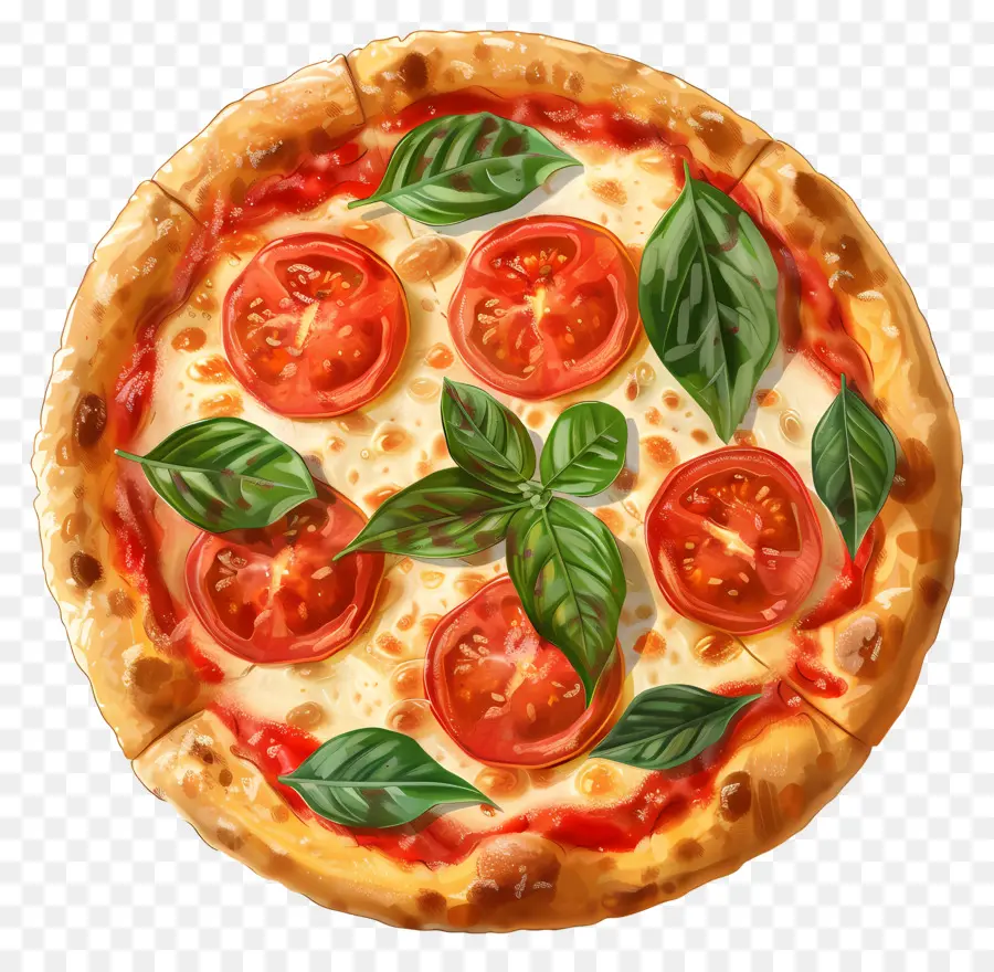 Pizza Margherita，Pizza PNG