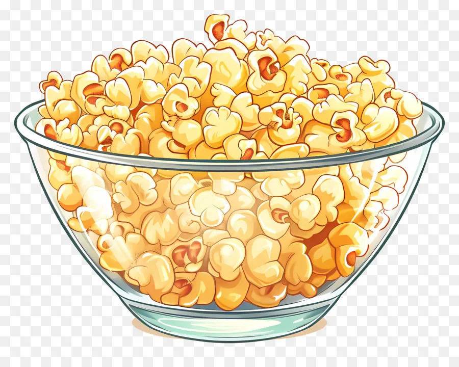 Semangkuk Popcorn，Jagung Meletus PNG