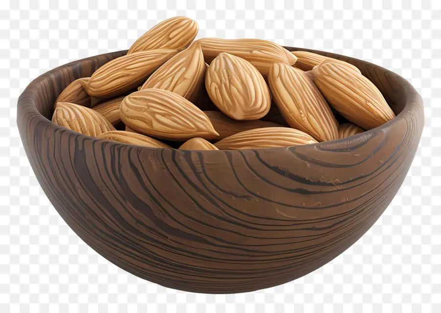 Mangkuk Almond，Kacang Almond PNG