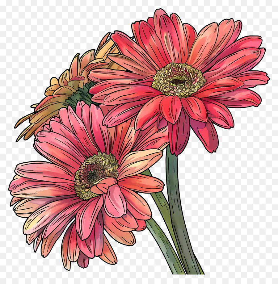 Bunga Gerbera，Bunga PNG