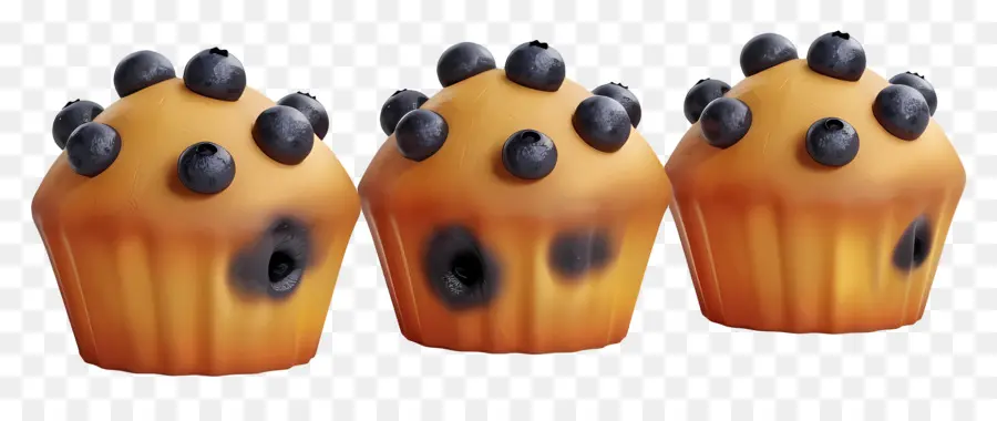 Muffin Blueberry，Tiga PNG