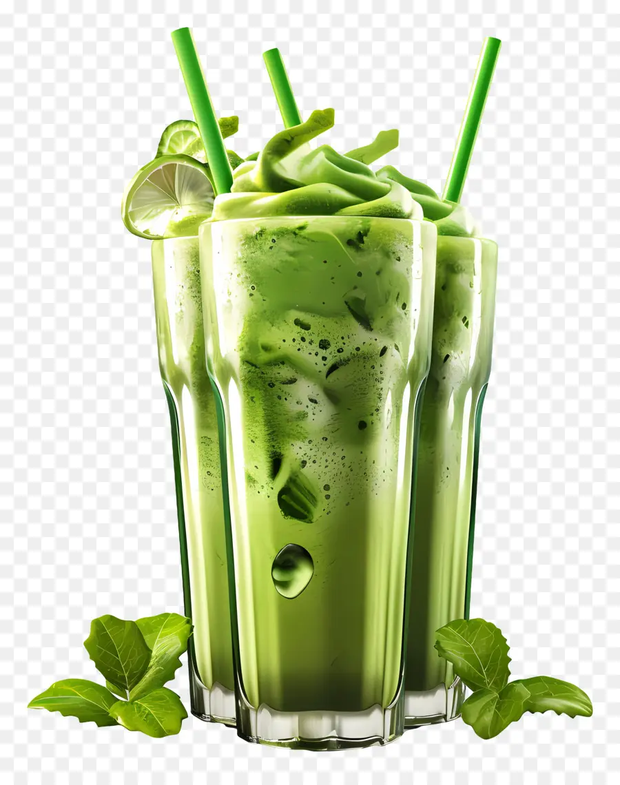 Smoothie Hijau，Minuman Hijau PNG