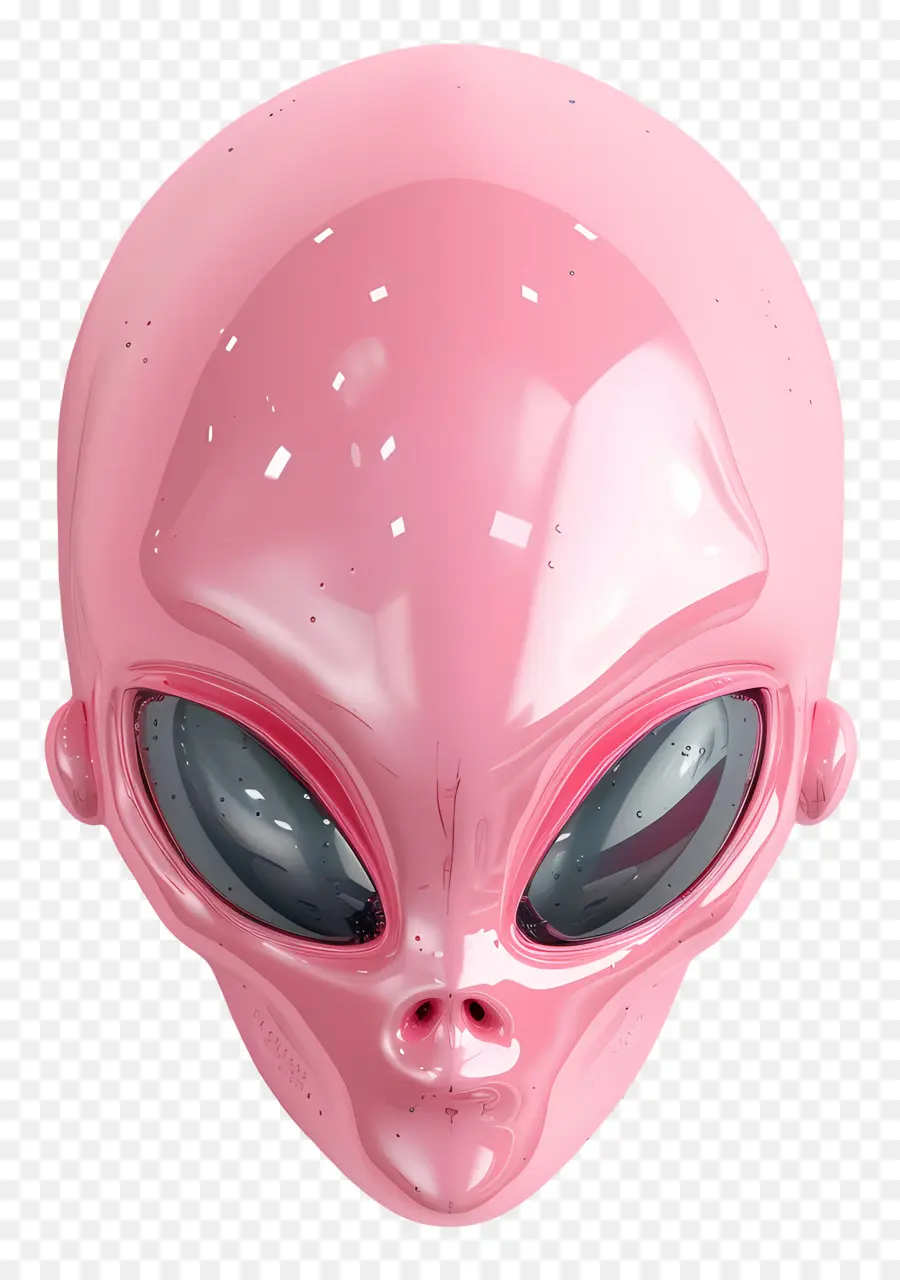 Kepala Asing，Kepala Alien Merah Muda PNG