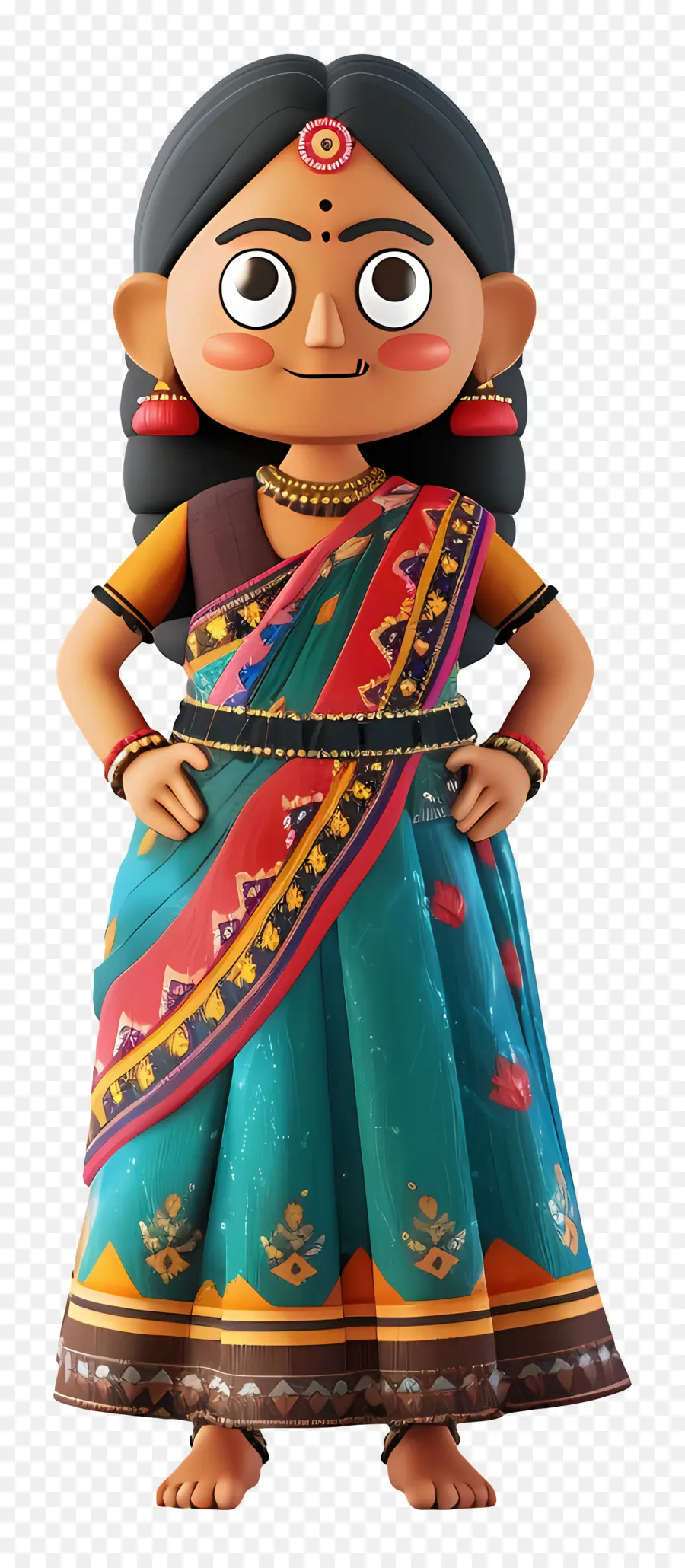 Wanita Gujarati India，Wanita Kartun PNG