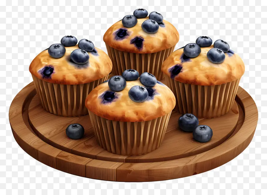 Muffin Blueberry，Dipanggang PNG