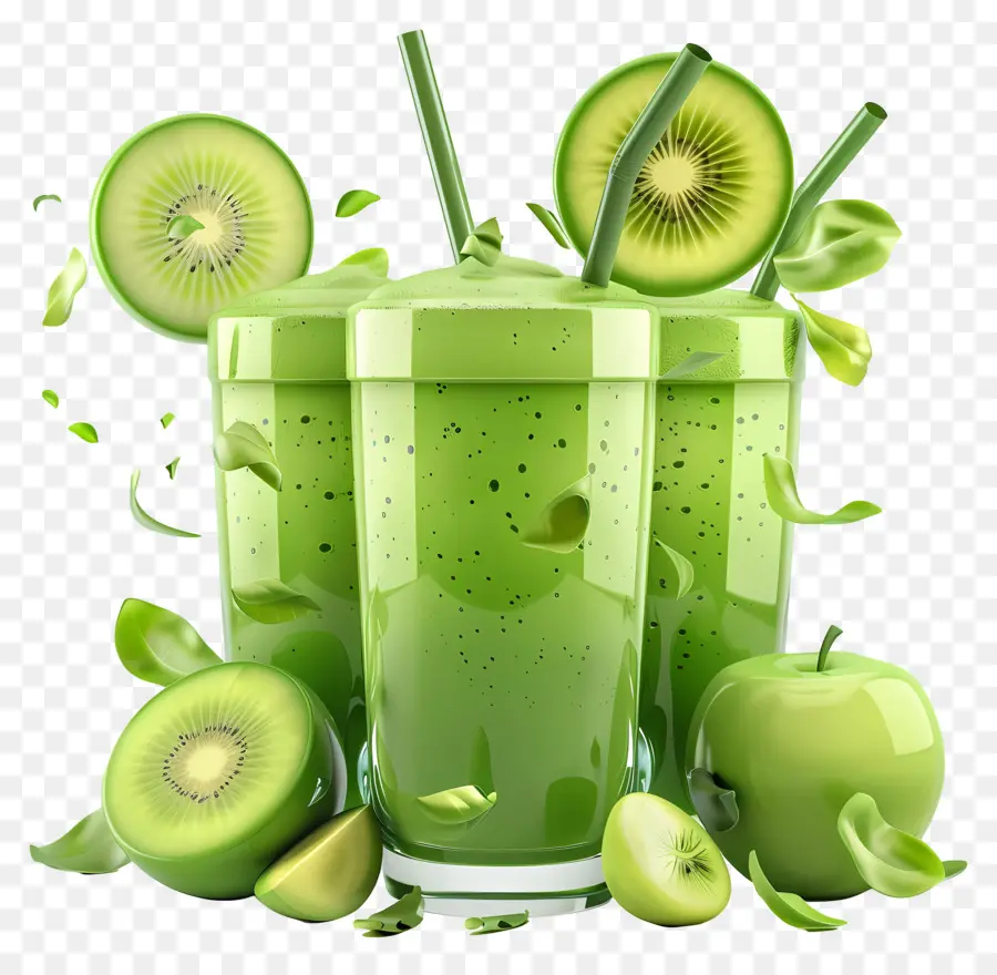 Smoothie Hijau，Kiwi PNG