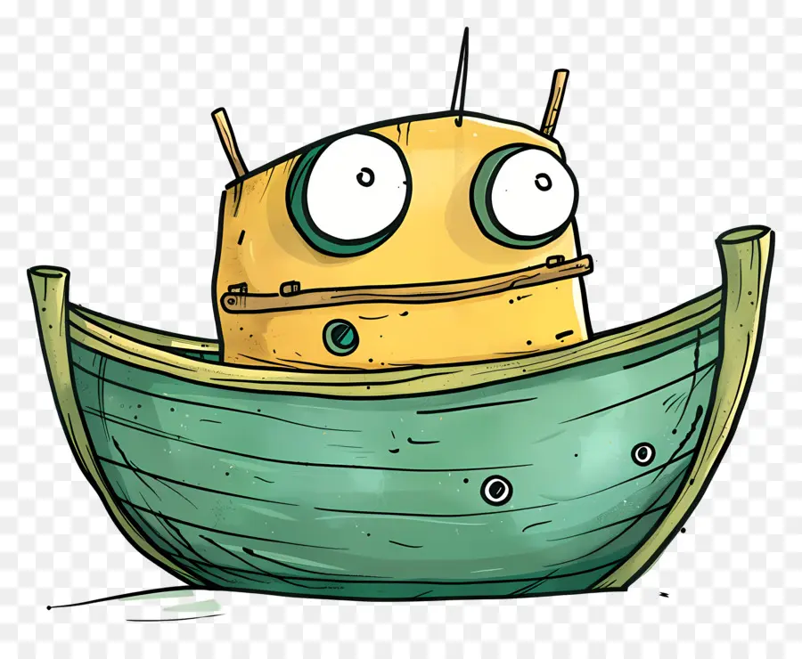 Kapal，Robot Di Perahu PNG