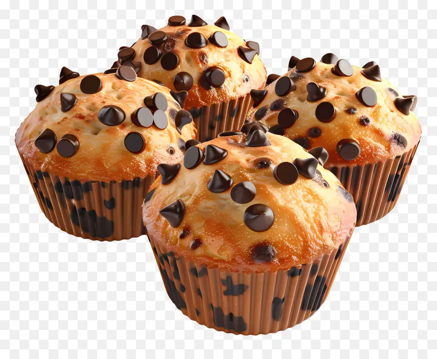 Muffin Keping Coklat，Dipanggang PNG